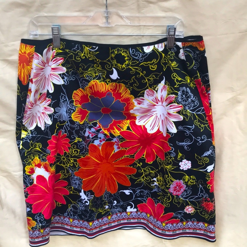 Floral skirt.